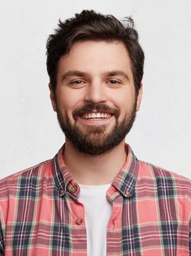 Young bearded man portrait &mdash; face liveness hero